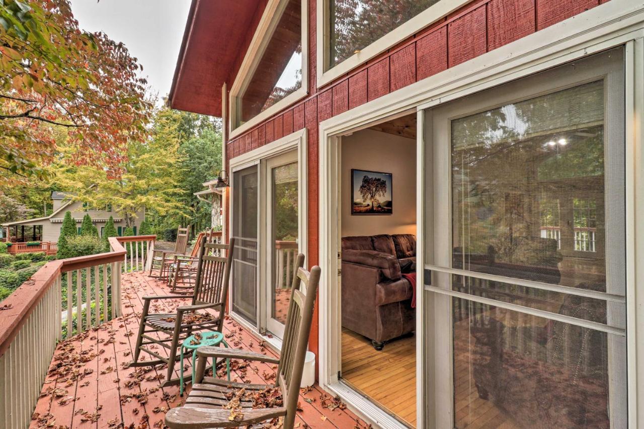 Rustic Red Cabin With Deck In Maggie Valley Club! Villa Exterior foto